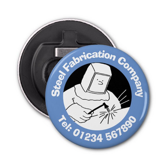 Stål- och svetsningsverksamhet. flasköppnare (Framsidan)