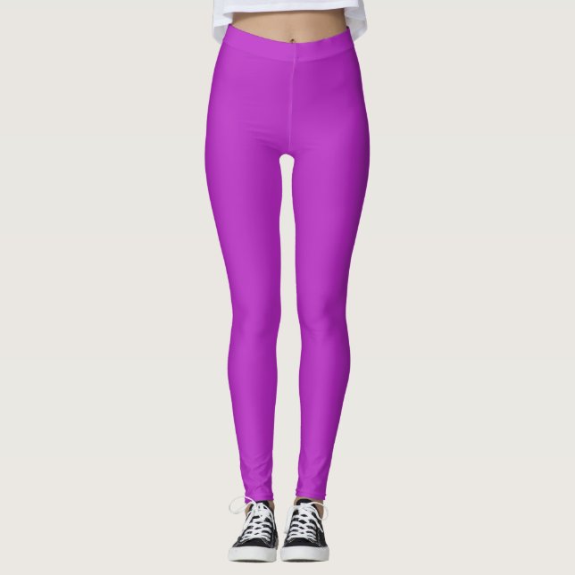 Stål Rosa Anpassade Leggings (Framsida)