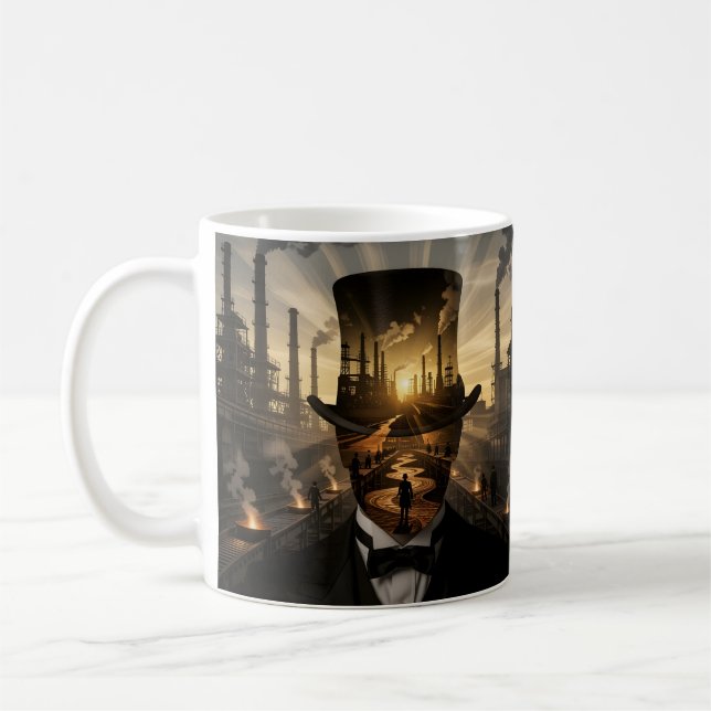 Stål & Solnedgångar Utforskar den Industriella Fro Kaffemugg (Vänster)