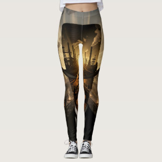 Stål & Solnedgångar Utforskar den Industriella Fro Leggings