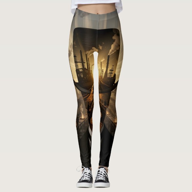 Stål & Solnedgångar Utforskar den Industriella Fro Leggings (Framsida)