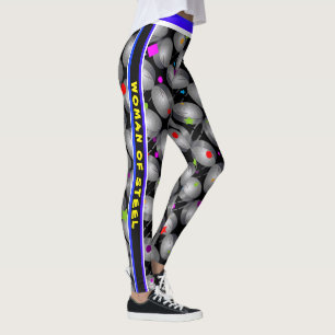 Stål-/stålkvinnor i Kärlek (redigerbart) Steelpan Leggings