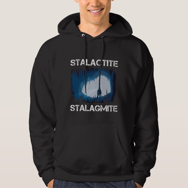 Stalactite Stalagmite Speleology Cave Explorer Hoodie (Framsida)