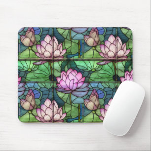 Stålad glass Lotus Mouse Pad Musmatta