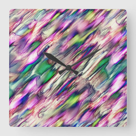 Stalagmite eller sten med flashy färg fyrkantig klocka