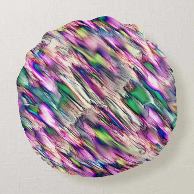 Stalagmite eller sten med hastig färgad rund kudde (Baksidan)