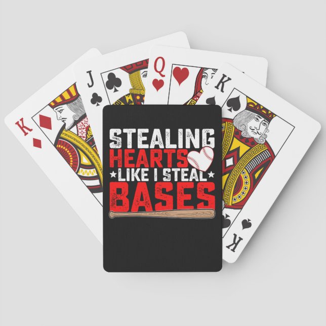 Stålande hjärtan som jag steal Bases Baseball Casinokort (Baksidan)