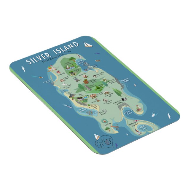 Stålarna på Silver ö Flexible Magnet (Högersidan)