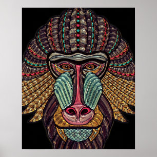 Stålat glas, utseende, afrikanskt djurkonst poster