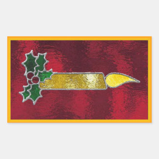 Stålat glasljus rektangulärt klistermärke