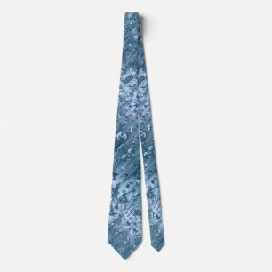 Stålblå blad slips