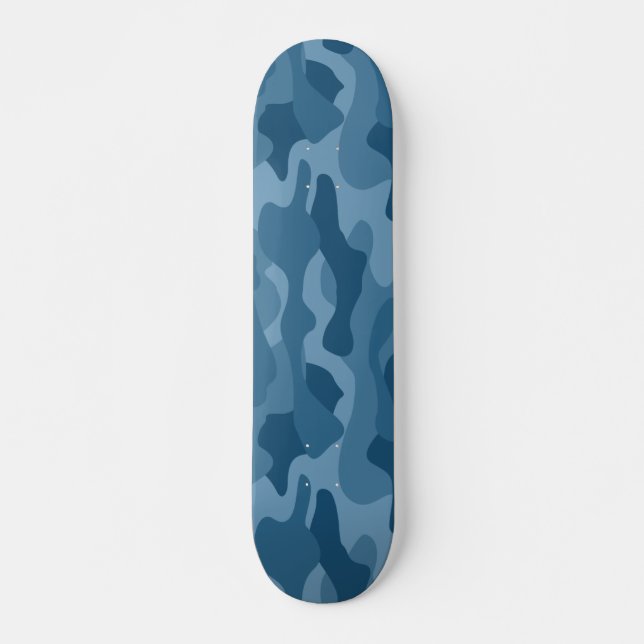 Stålblå monokolärkamera mini skateboard bräda 18,5 cm (Framsida)