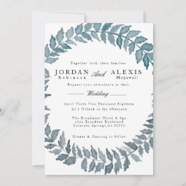 Stålblått vin | Vattenfärgning Bröllop Inbjudningar