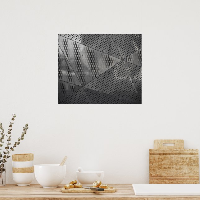 Stålbyggets effekt Stainless Industrial Poster (Kök)