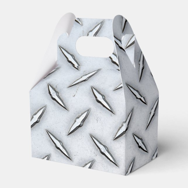 Ståldiamantplåt Presentaskar (Framsidan Sidan)