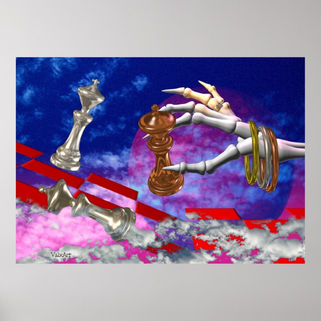 Stalemat som spelas av död händer poster (Framsidan)