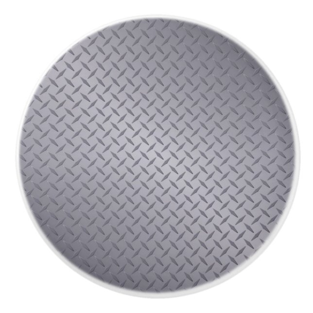 Stålgrå diamantplåt knopp (Framsidan)