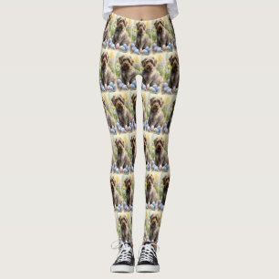 Stålhårig Pointing Griffon Påskägg Semester Leggings