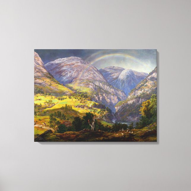 Stalheim i Norge (Johan Christian Dahl) Canvastryck (Framsida)