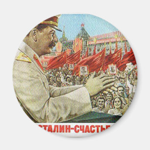 stalin affischkonst magnet