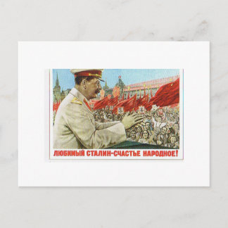 stalin affischkonst vykort