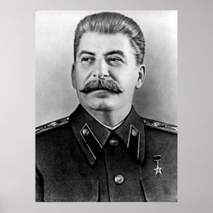 Stalin fotoporträtt poster