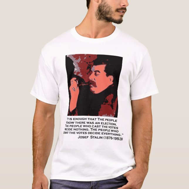 stalin på röstning tee shirt (Framsida)