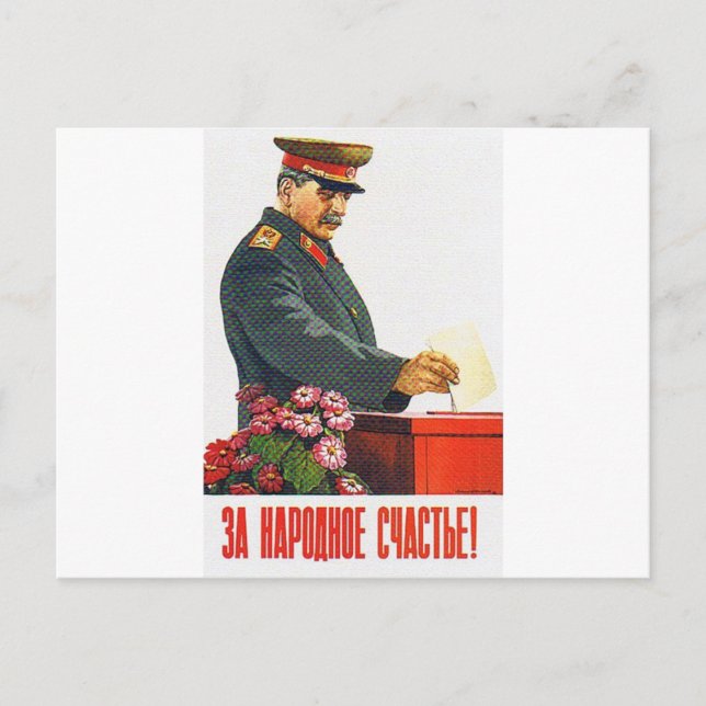 STALIN POSTER ART VYKORT (Framsida)