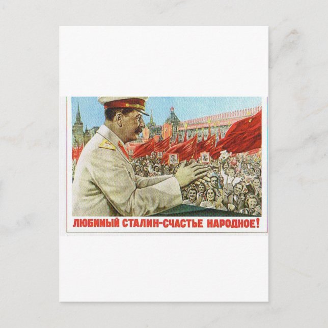 Stalin poster konst vykort (Framsida)