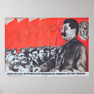 Stalin, Sovjetpropaganda Poster 1935