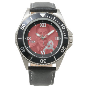 Stalin USSR Communist CCCP Historik Figur Watch Armbandsur