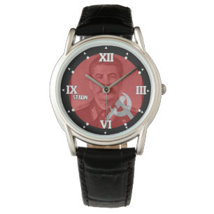 Stalin USSR Communist CCCP Historik Figur Watch Armbandsur