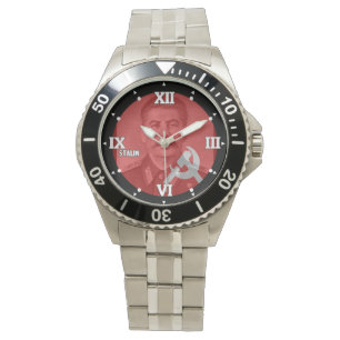 Stalin USSR Communist CCCP Historik Figur Watch Armbandsur