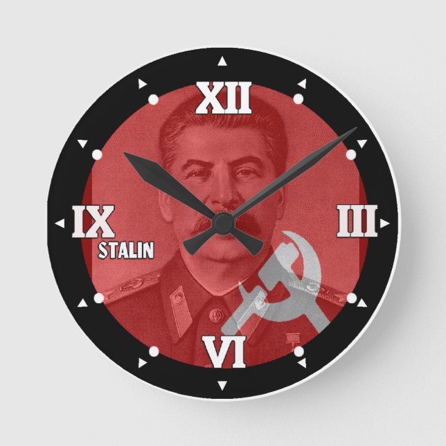 Stalin USSR Communist CCCP Historik Figur Watch Rund Klocka (Framsida)