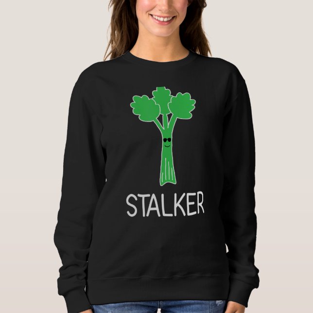 Stalker Celery Puns Jokes Sarcastic T Shirt (Framsida)