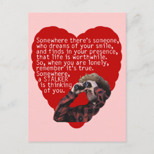 Stalker - Funny Valentines day Helg Vykort