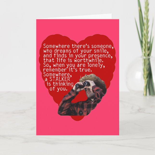 Stalker - rolig valentines day helgkort (Framsida)