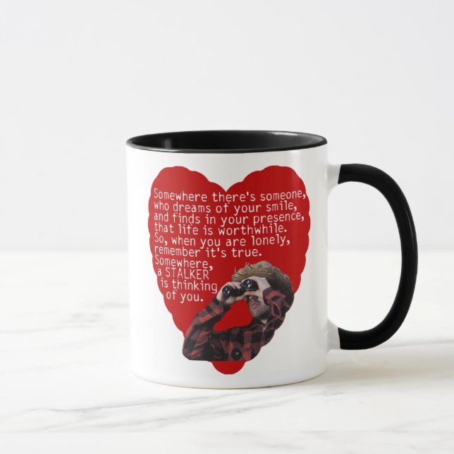 Stalker - rolig valentines day mugg (Höger)