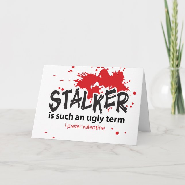 Stalkervalentin kort för dag (Framsida)