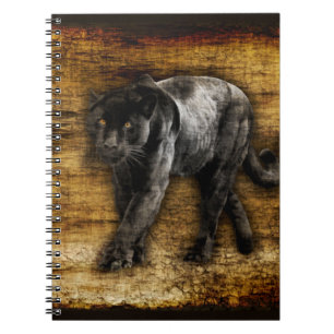 Stalking Black Panther Artwork Anteckningsbok
