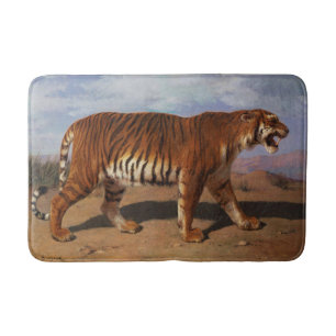 Stalking Tiger (av Rosa Bonheur) Badrumsmatta