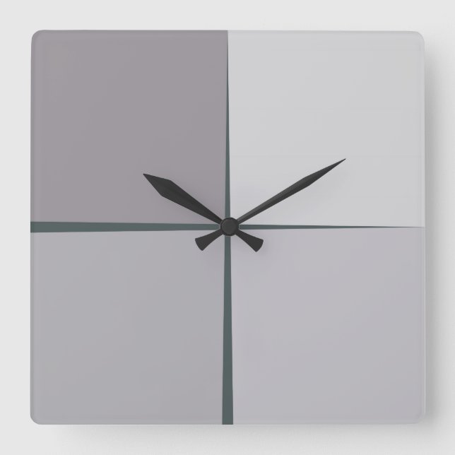 stålklocka silver fyrkantig klocka (Framsida)