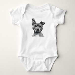 Stalky Pit Bull Dog Teckning Tee