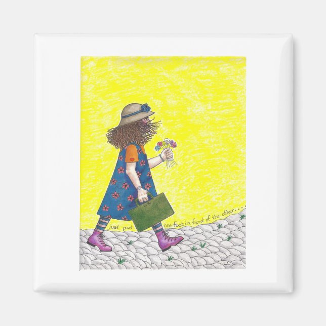 Ställ bara den ena foten framför den andra magnet (Framsidan)