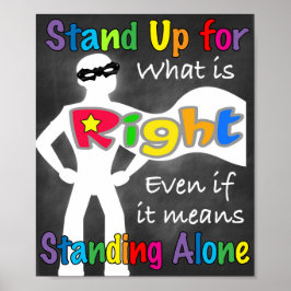 Ställ dig upp för det som är Högernas klassrum Poster