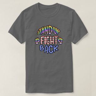 Ställ dig upp och kämpa bakåt t shirt