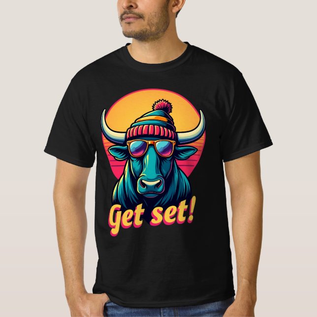 Ställ in Bull - Motivational Bull T-shirt (Framsida)