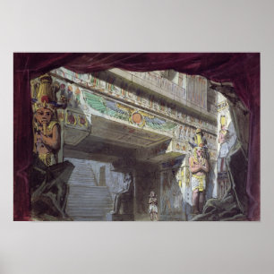 Ställ in design för "Magic Flute" efter Mozart Poster