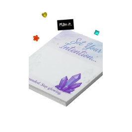 Ställ in din avsikt Crystal-Thed Pastel Anteckningsblock