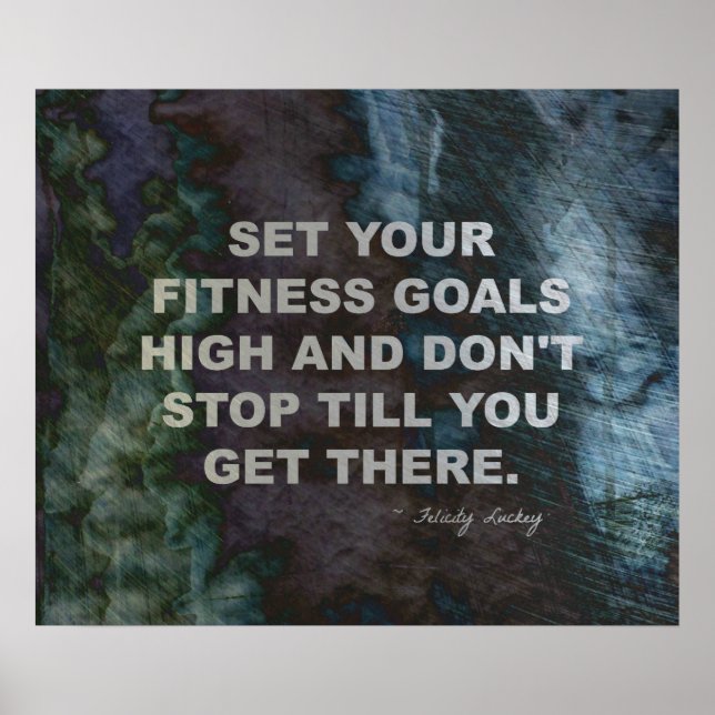 Ställ in dina Fitness-mål högt för att lyckas Poster (Framsidan)
